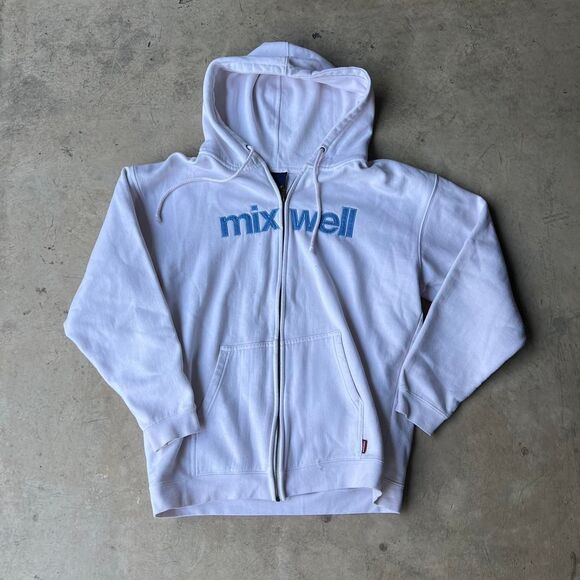 RARE 90s Mixwell Hip Hop Dj Long Sleeve Hoodie Mens size XL - Picture 1 of 5